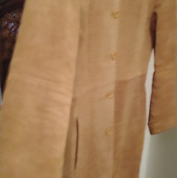 Tan Suede Long jacket - Picture 3 of 10